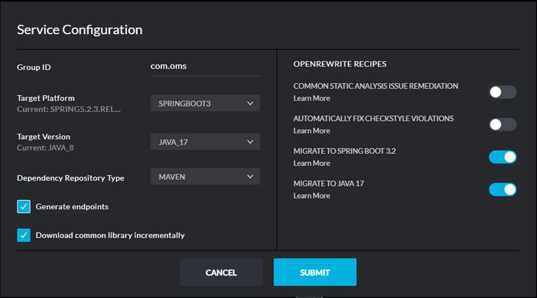 Service Config