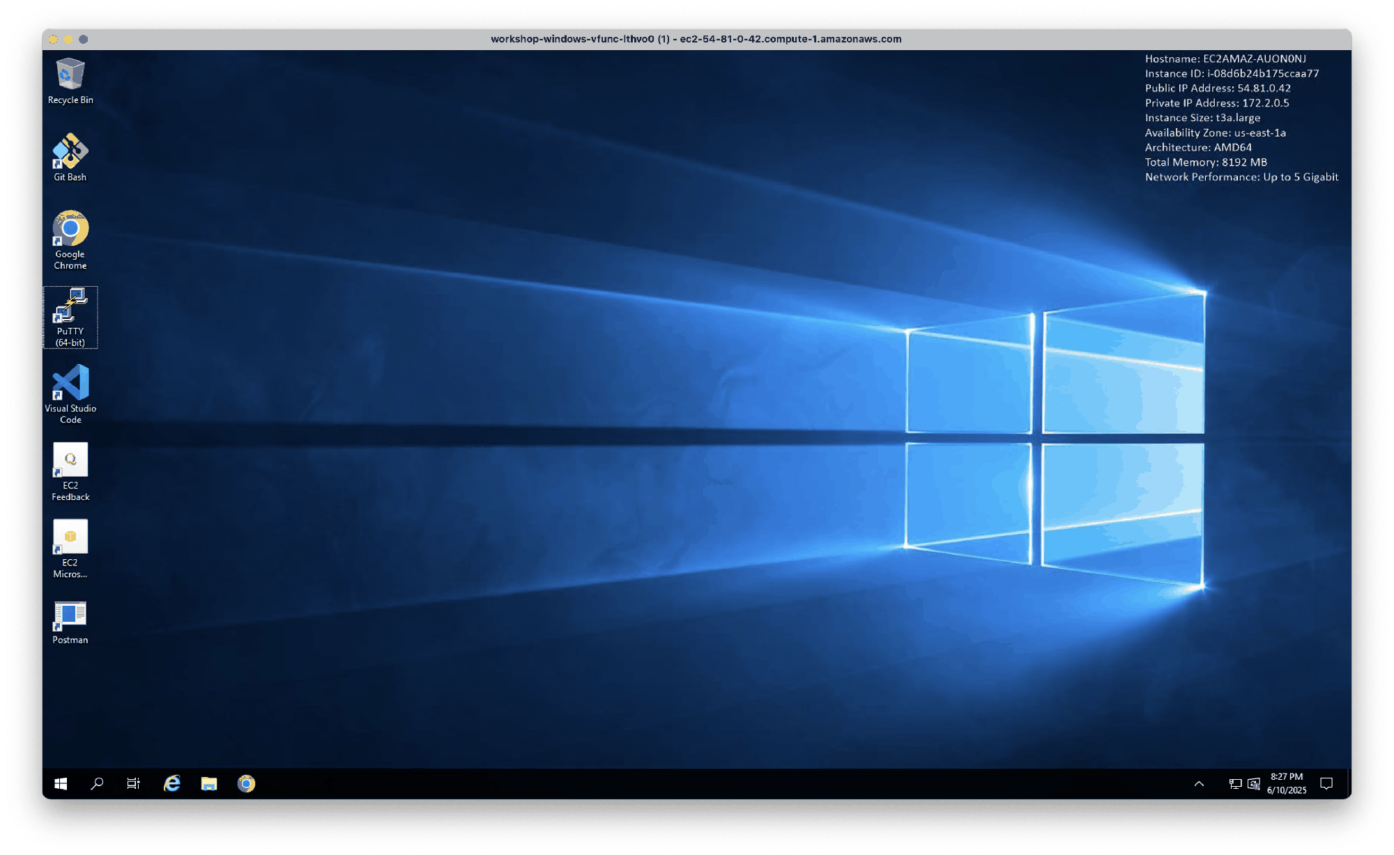 Windows VM rdp
